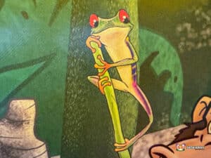 Frog cartoon style artwork.