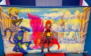 exciting hero theme art work on a inflatable.